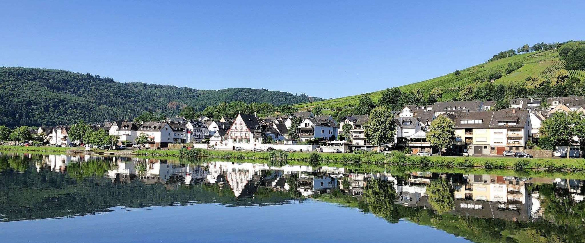 Blick auf Kaimt, Zell (Mosel) - Moselurlaub in Ferienhaus Kaimt, Kurtriererstraße 51, 56856 Zell (Mosel)